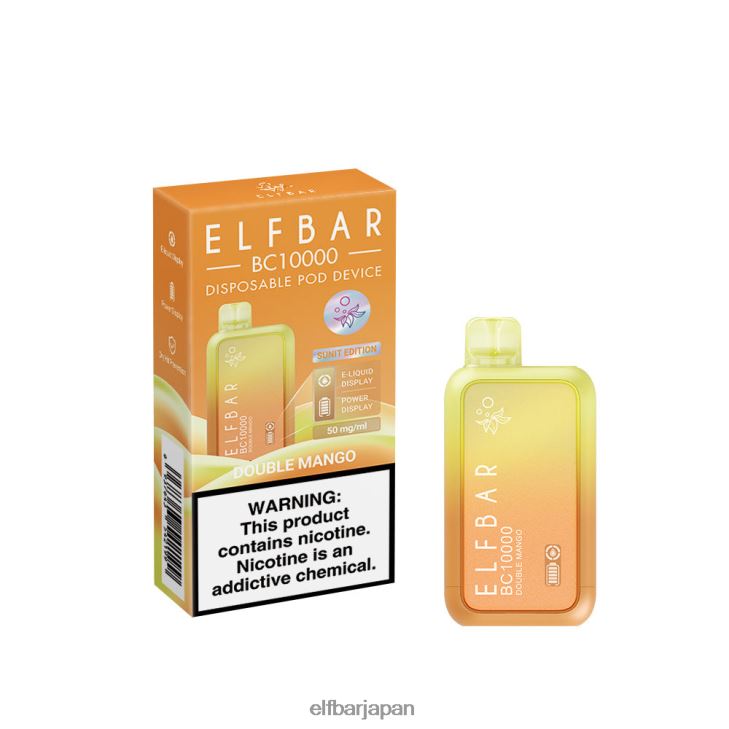 ELFBAR 使い捨てベイプ新しいbc10000 10000パフ V26X6R39 ダブルマンゴー